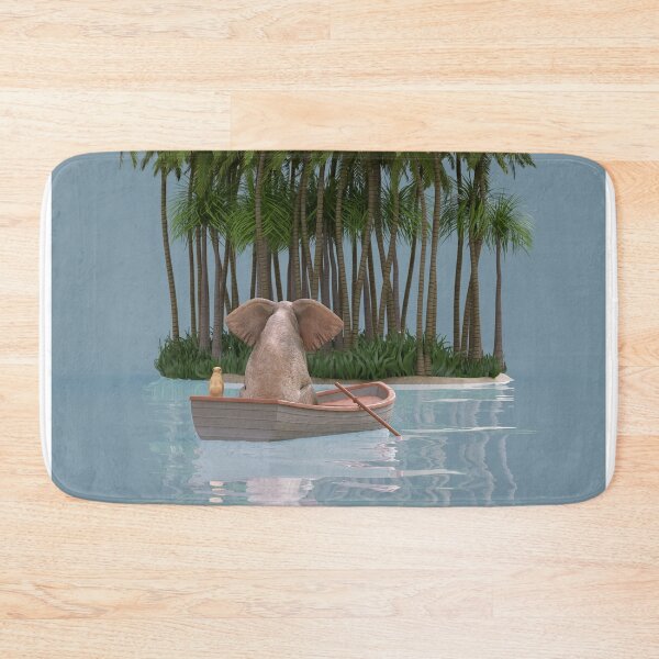 Item preview, elephant and dog sail in a boat to the island  designed and sold by Mike Kiev art.