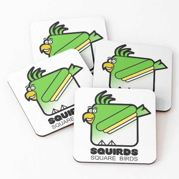 Item preview, Square Bird Parakeet Retro Minimalist Squirds designed and sold by Quooki.