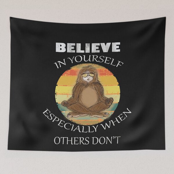 Item preview, Bigfoot Funny Quote: Believe In Yourself, Especially When Others Don't, Zen Cryptid Sasquatch designed and sold by Cute & Sassy Custom Gifting Boutiques.