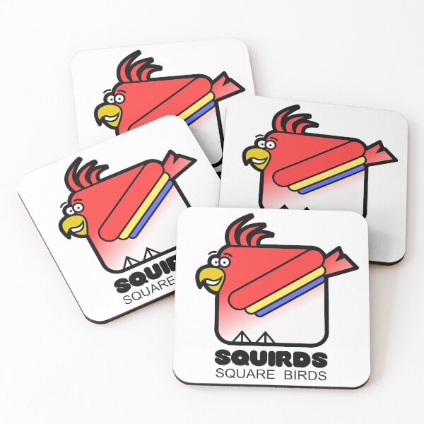 Item preview, Square Bird Parrot Retro Minimalist Squirds designed and sold by Quooki.