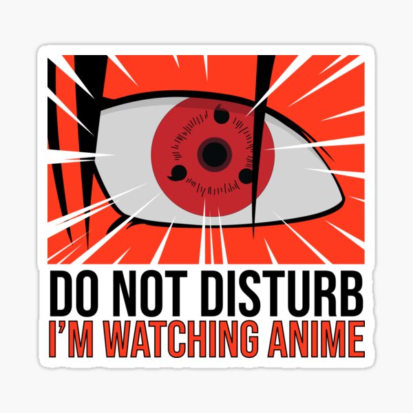 "Anime Warning Sign Do Not Disturb" Sticker for Sale by thezstreet Redbubble
