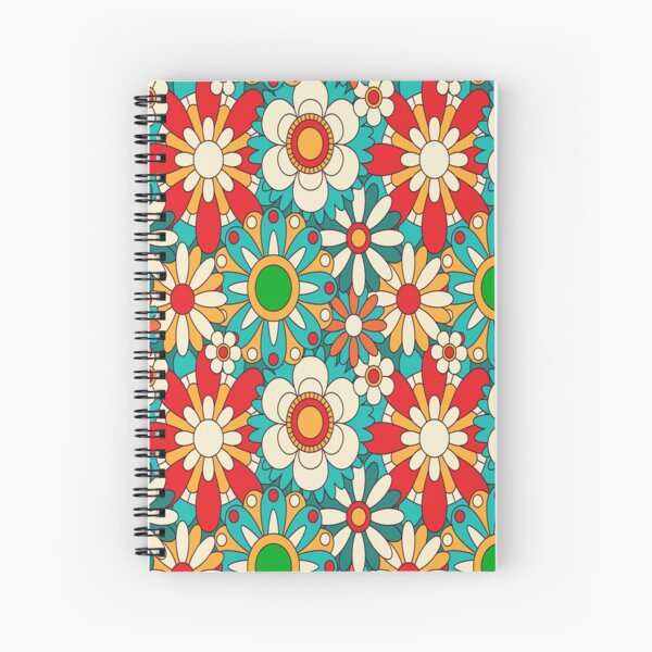 Hippy Flowers Spiral Notebook