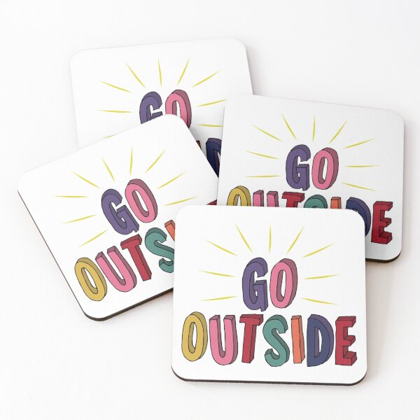 Item preview, Go Outside Rainbow Block Letters designed and sold by Milasneeze.