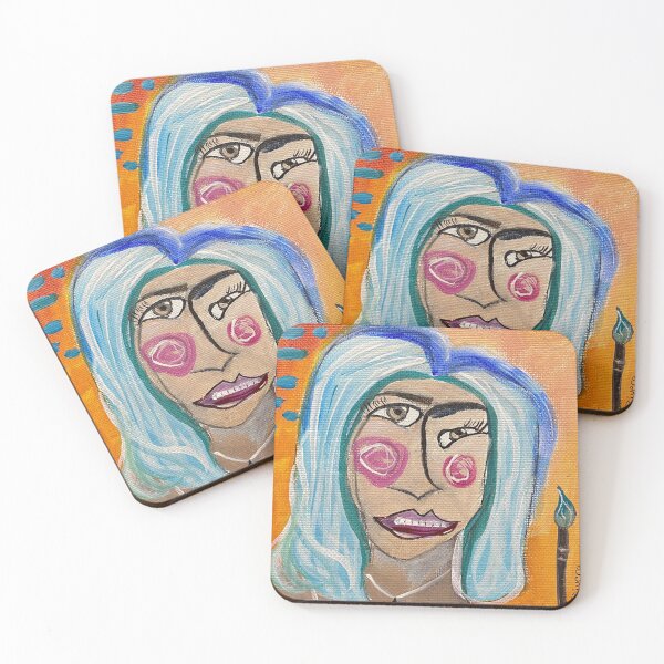 Item preview, Fun, Funky, Illustrative Abstract Portrait - Female, No. 3 designed and sold by Lori Rivera.