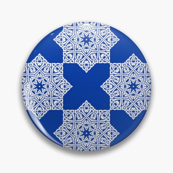 Item preview, Eastern white and royal azure pattern designed and sold by fowons.