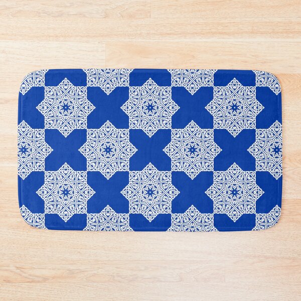 Item preview, Eastern white and royal azure pattern designed and sold by fowons.