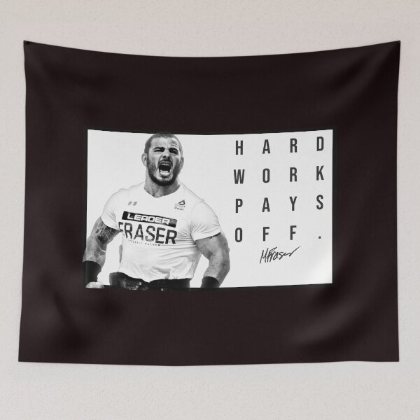 Item preview, Mat Fraser - CrossFit Games - Hard Work Pays Off - New HWPO Poster - Black & White designed and sold by CrossFitters.