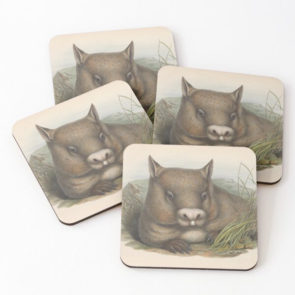 Item preview, Wombat illustration Australian animals series designed and sold by Vintage Designs +.