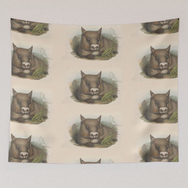 Item preview, Wombat illustration Australian animals series designed and sold by Vintage Designs +.