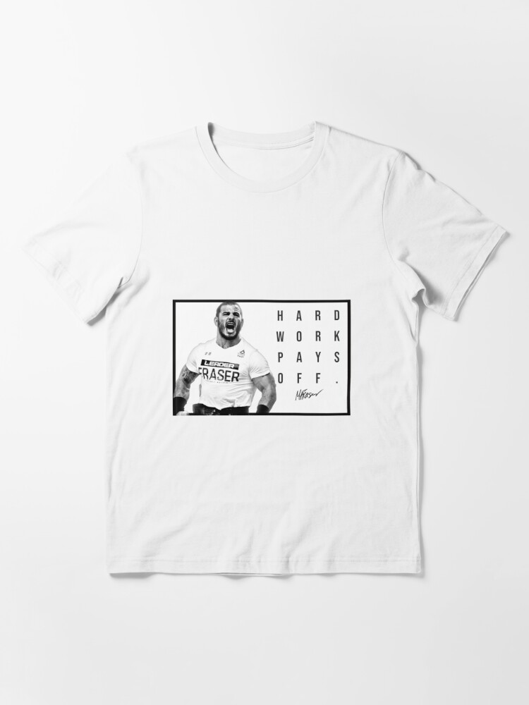 Mono Desconfianza tubo Camiseta «Mat Fraser - CrossFit Games - El trabajo duro vale la pena - HWPO  - Póster en blanco y negro - Versión 1» de Mtfotografy | Redbubble