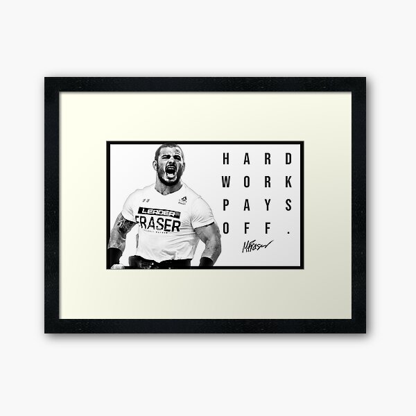 Artikel-Vorschau von Mat Fraser - CrossFit-Spiele - Harte Arbeit zahlt sich aus - HWPO - Schwarz-Weiß-Poster - Version 1, designt und verkauft von Mtfotografy.