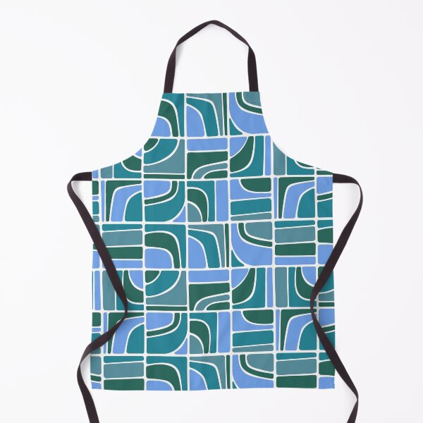 Artikelvorschau, Mod Design Shapes Blaues Immergrün, Eames Era, Vintage 1970er Jahre entworfen und verkauft von theodoredesign.