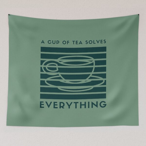 Item preview, A Cup Of Tea Solves Everything designed and sold by AmberSiraj.