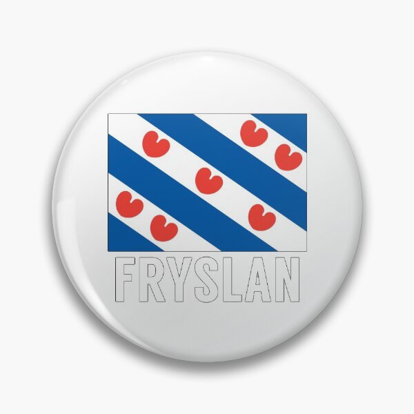 Item preview, Fryske Flagge (Frisian Flag with Text) designed and sold by HandBurger.