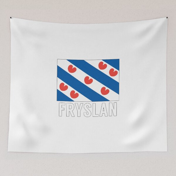 Item preview, Fryske Flagge (Frisian Flag with Text) designed and sold by HandBurger.