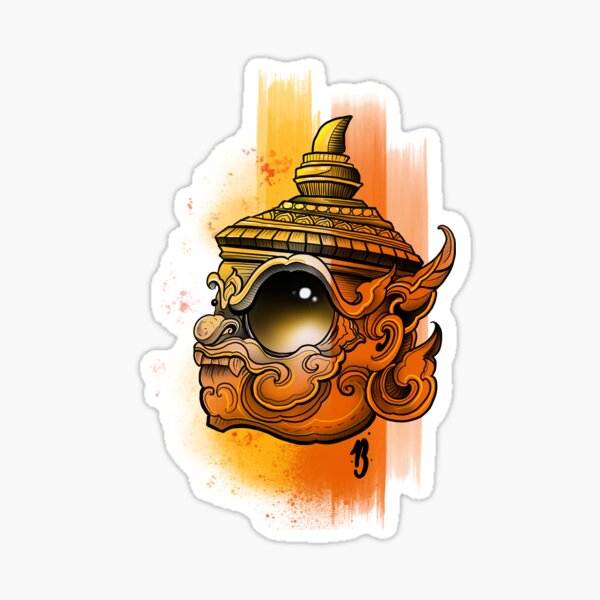 Fire Thai demon Sticker