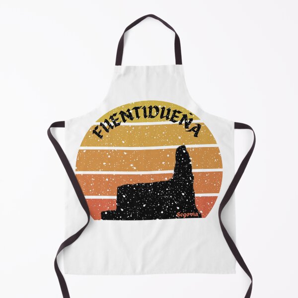 Fuentidueña pueblo de Segovia -España- Retro Vintage Anochecer Delantal
