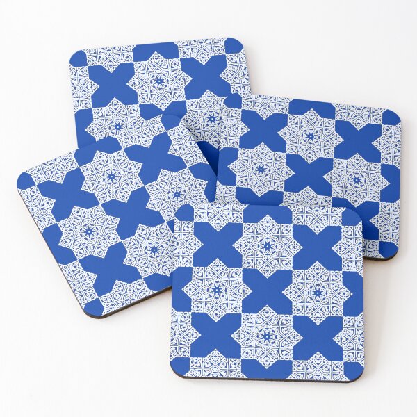 Item preview, Eastern white and royal azure pattern designed and sold by fowons.