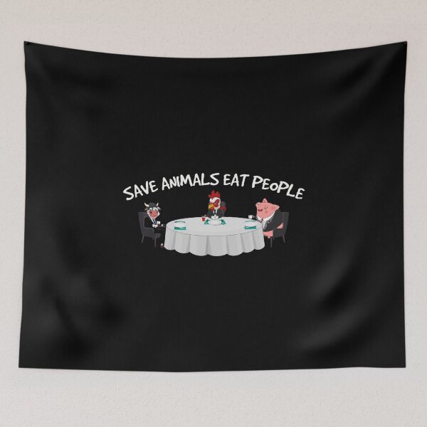 Item preview, Save Animals Eat Humans - Sarcastic Vegan Vegetarian designed and sold by PrintPress.