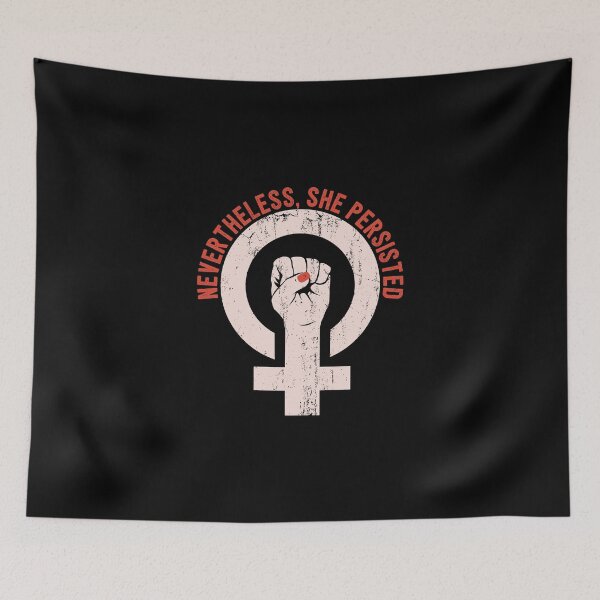 Item preview, Nevertheless She Persisted - Feminist Fist Quote designed and sold by PrintPress.