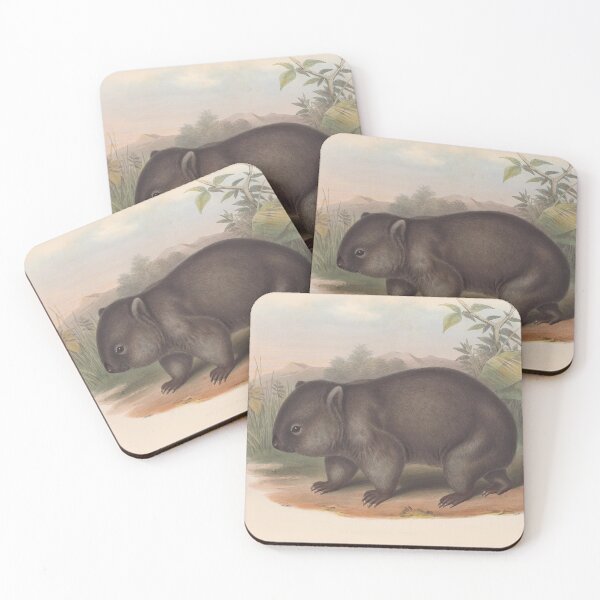 Artikelvorschau, Wombat illustration Australian animals series entworfen und verkauft von Vintage Designs +.