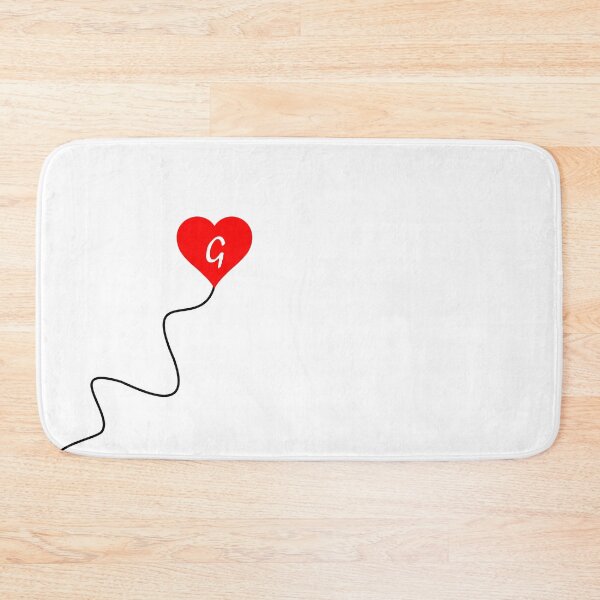 Item preview, Personalized 'G' Brushstroke initial - Cute Asymmetric Red Heart Balloon on a string designed and sold by Deegital18.