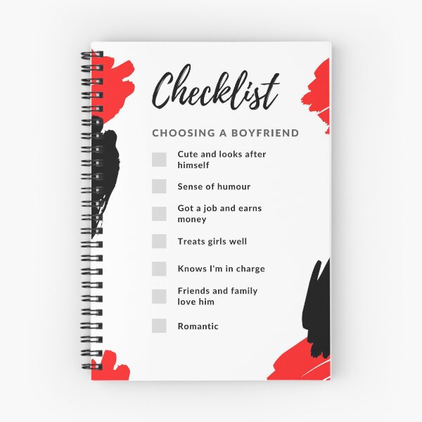 Item preview, Choosing a boyfriend checklist! designed and sold by chicwear.