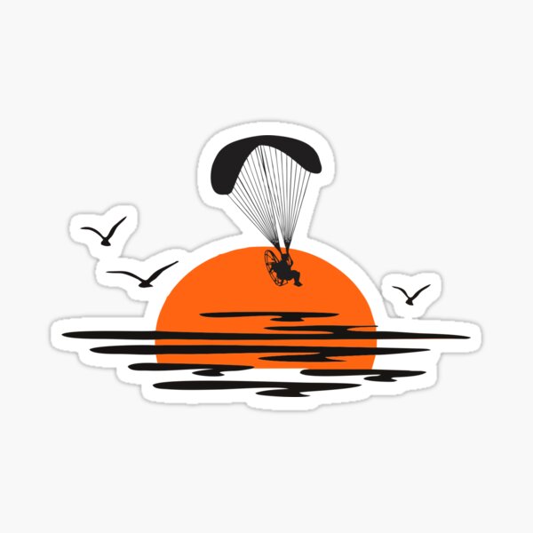 Paramotor Sunset Sticker