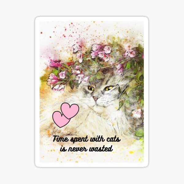 Time with cats Sticker