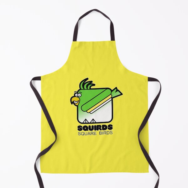 Item preview, Fun Graphic Retro Square Bird Parakeet Squirds Lemon Yellow designed and sold by Quooki.