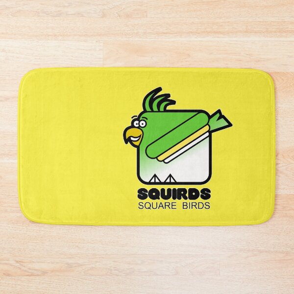 Item preview, Fun Graphic Retro Square Bird Parakeet Squirds Lemon Yellow designed and sold by Quooki.