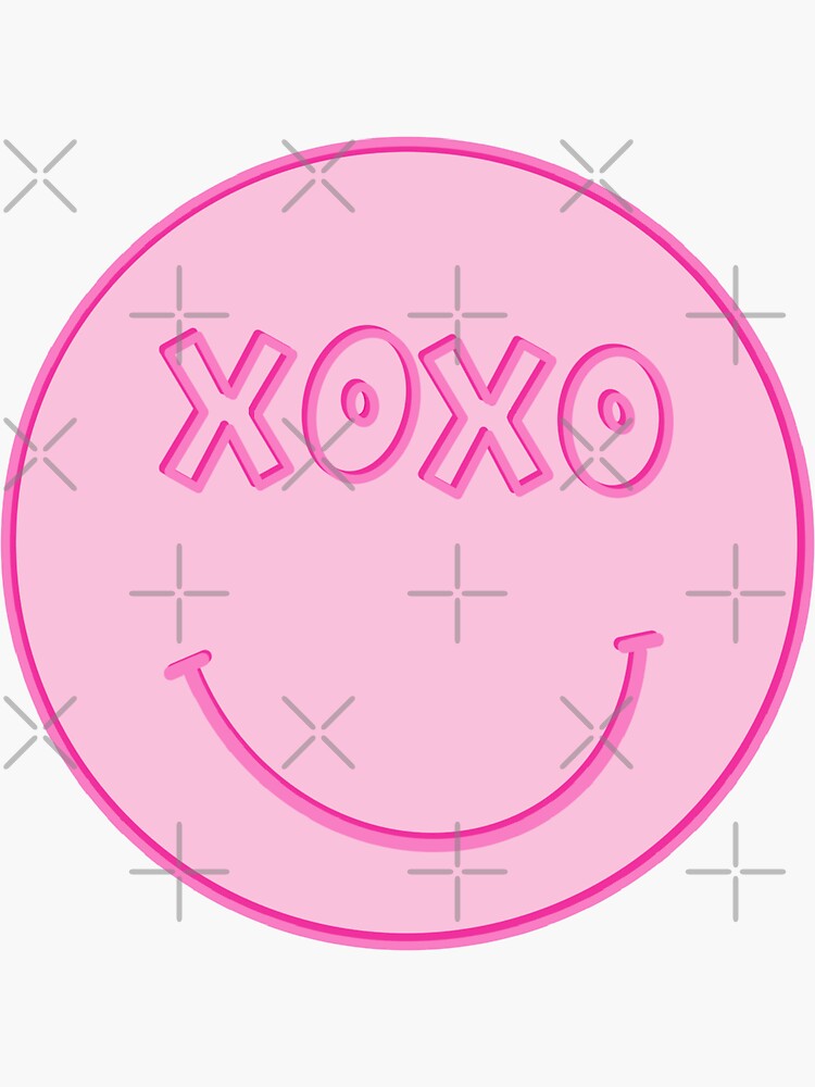 "XOXO smiley " Sticker by lildesignss Redbubble