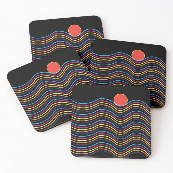 Item preview, Colorful Waves and Sunset designed and sold by Nisha Prabhu.