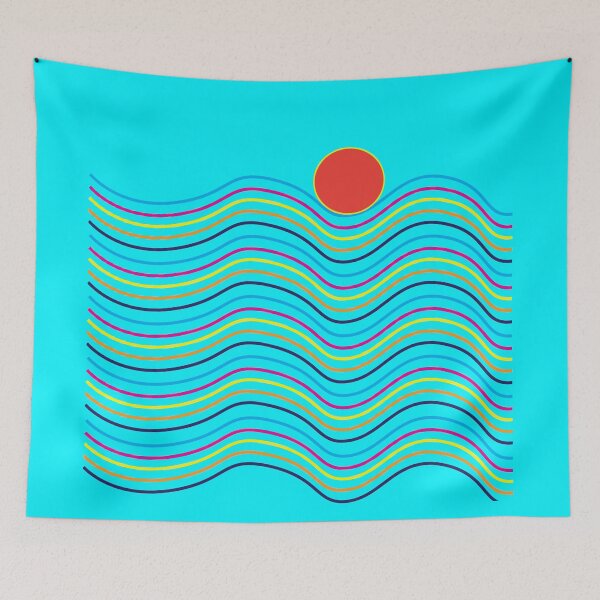 Item preview, Colorful Waves and Sunset designed and sold by Nisha Prabhu.