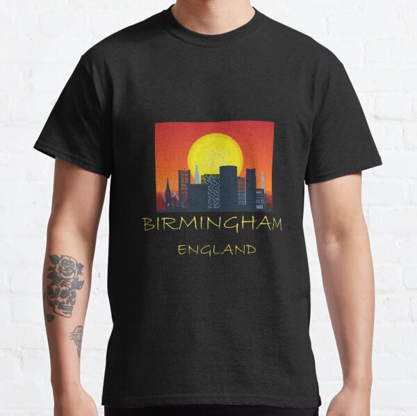Birmingham City Skyline Silhouette England Britain GB UK T-Shirt