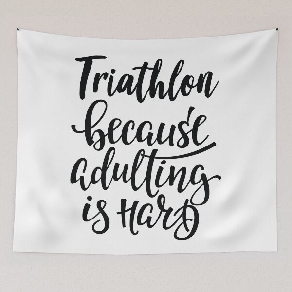 Item preview, Triathlon Because Adulting Is Hard designed and sold by ProjectX23.