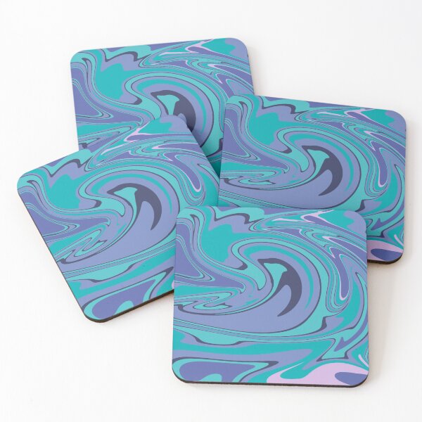 Item preview, blue, purple and pink paint swirl marbling mixed designed and sold by The Red Shop.