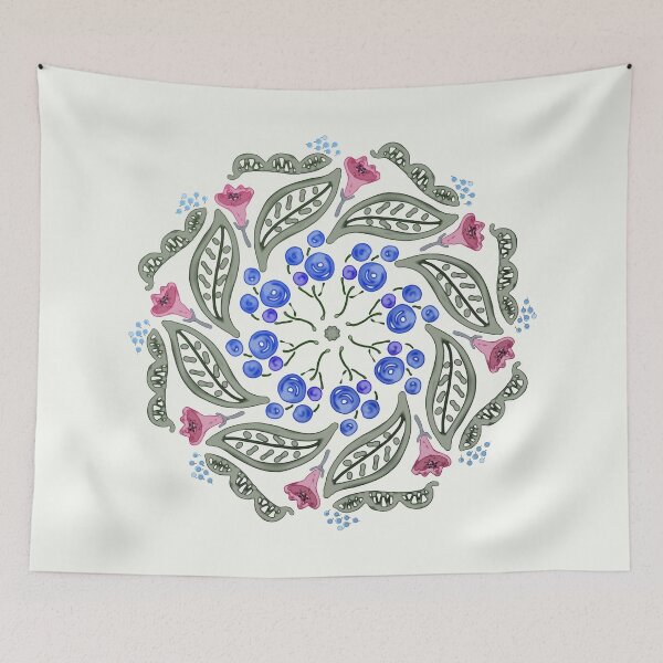 Item preview, Mandala of flowers, berries and fruits of the high mountain forest designed and sold by Anna Ratkevich.