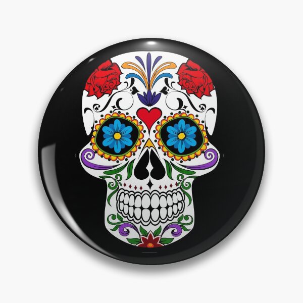 Item preview, Sugar Skull Day Of The Dead Floral Skull designed and sold by WallArt01.