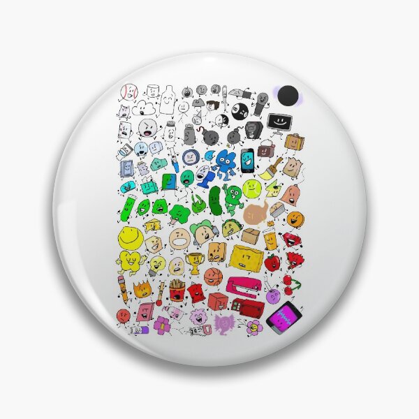 BFDI Inanimate Insanity All Characters (Transparent) Pin