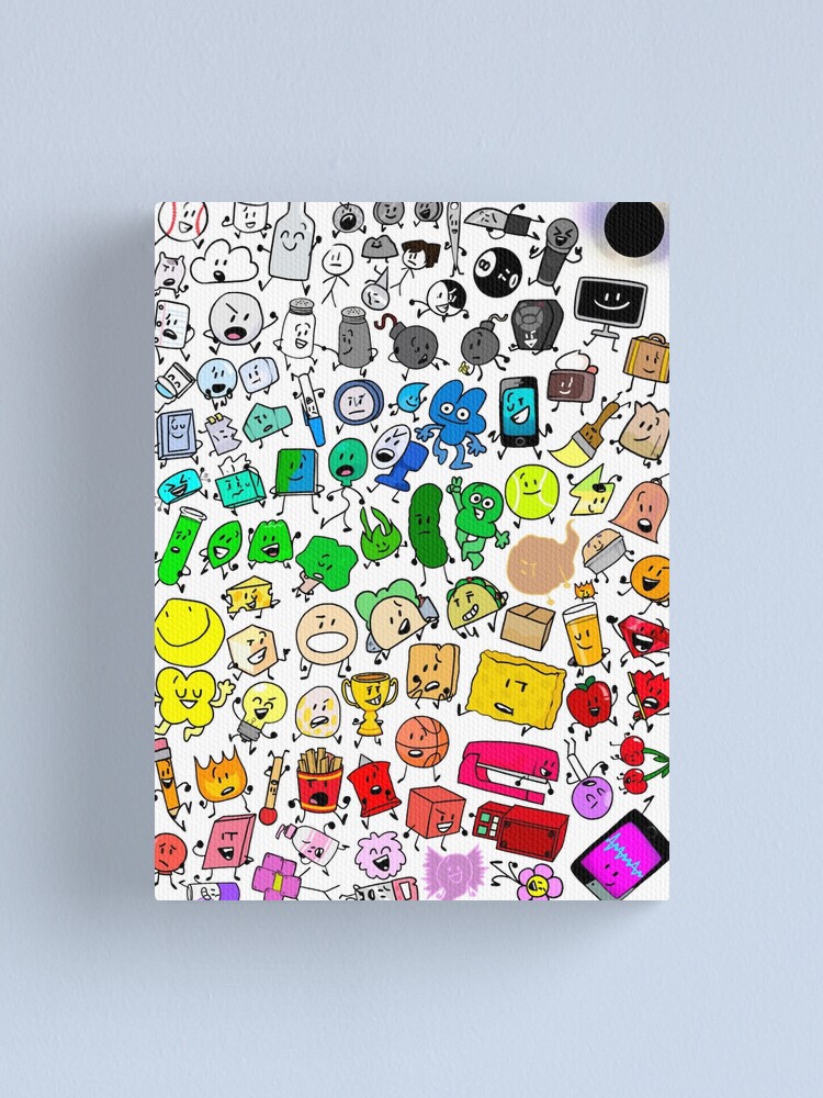 BFDI All Characters (Transparent) | Art Board Print