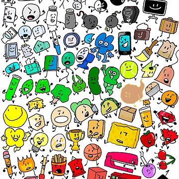 BFDI Inanimate Insanity All Characters (Rainbow) Poster for Sale by  MsBonnie