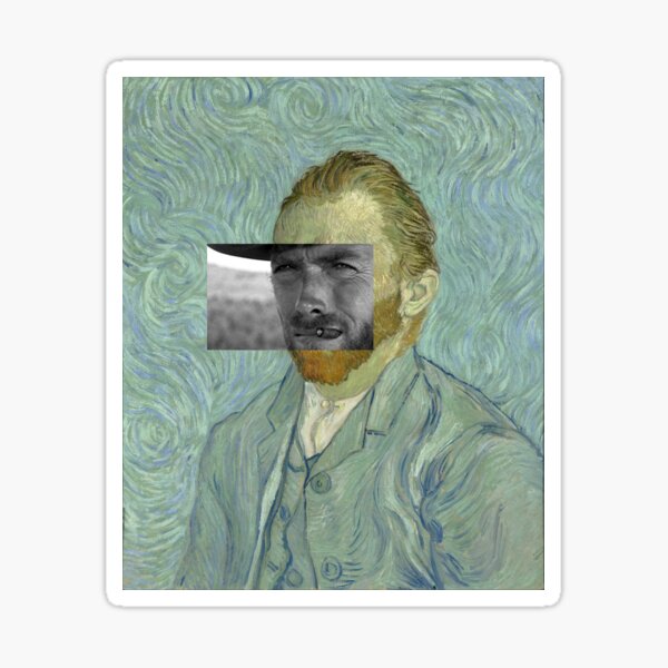 Van Gogh Clint Eastwood Sticker