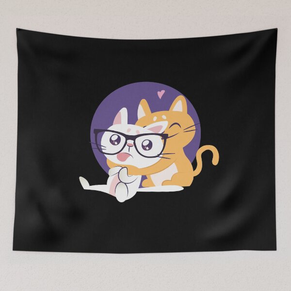 Item preview, Cute Cat Friends and Couple Hug Kitten Love designed and sold by Ofca.