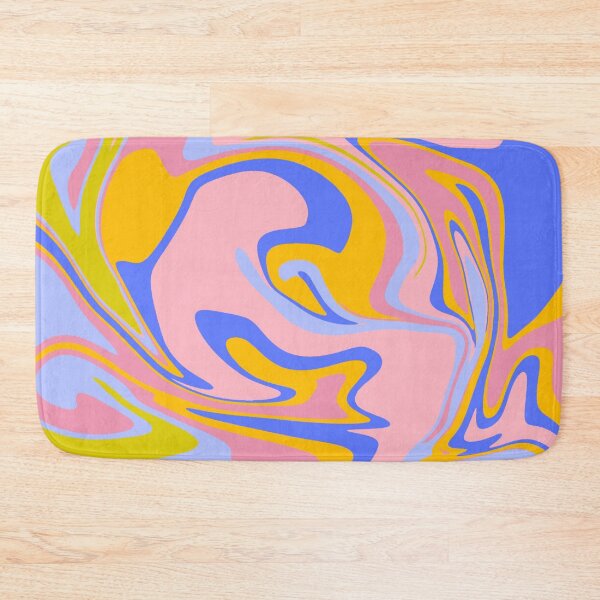 Item preview, blue, yellow, purple and pink paint swirl marbling designed and sold by The Red Shop.