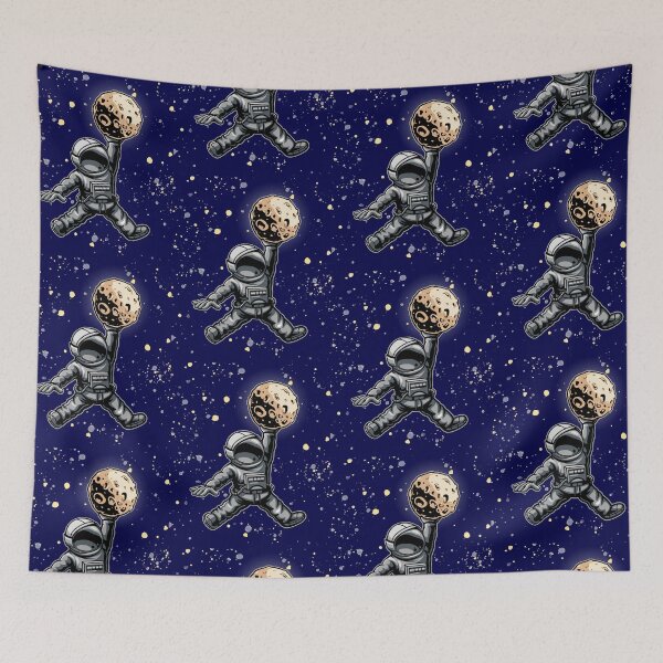 Item preview, ASTRONAUT PLAYING SMALLBALL BASKETBALL IN THE GALAXY designed and sold by TexasTeez.