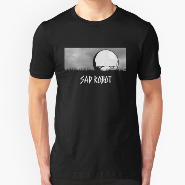 Sad Robot Slim Fit T-Shirt