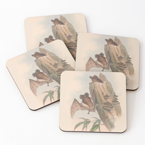 Artikelvorschau, Bats on a log illustration Australian animals series entworfen und verkauft von Vintage Designs +.