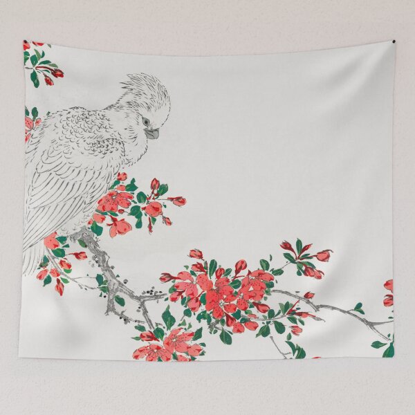 Item preview, parrot and pyrus spectabilis illustration 42476317725 designed and sold by Bird-Lore.