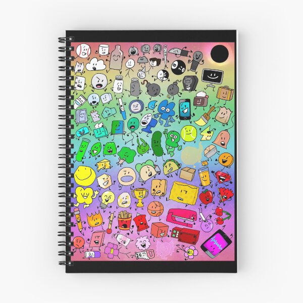 Artikelvorschau, BFDI Unbelebter Wahnsinn Alle Charaktere (Regenbogen) entworfen und verkauft von MsBonnieArt.